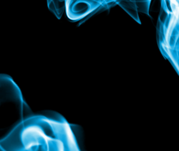 Blue Smoke on Black Background